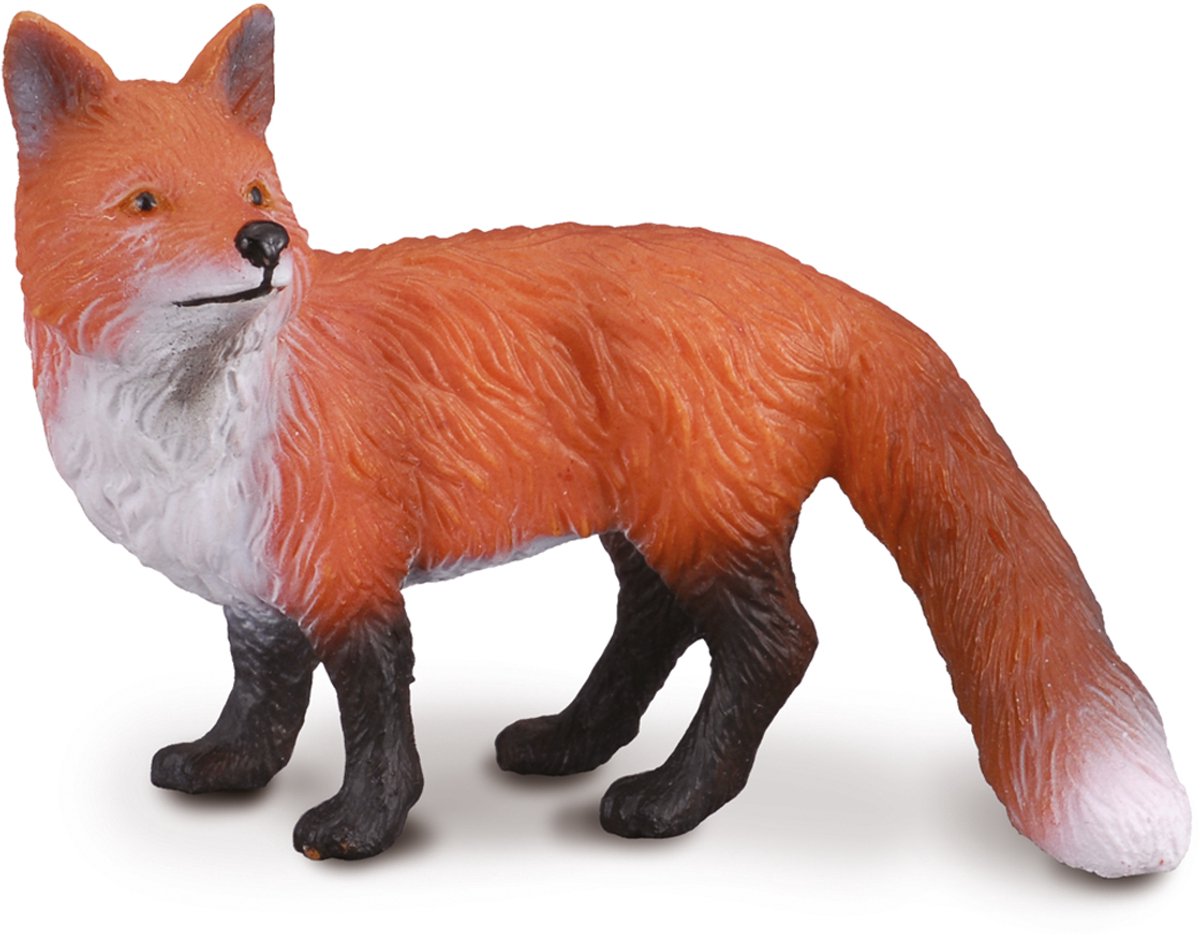 Collecta figur - rød ræv - (s) - skovdyr - håndmalet - miniature