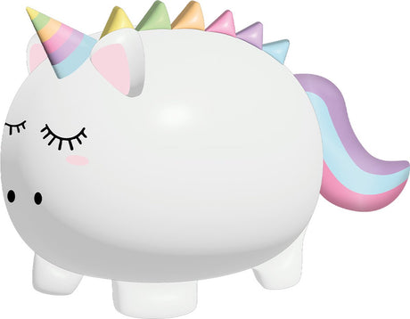 I-total unicorn ubrydelig pengekasse - sparegris - PVC - uddannelsesmæssig - hvid pengekasse