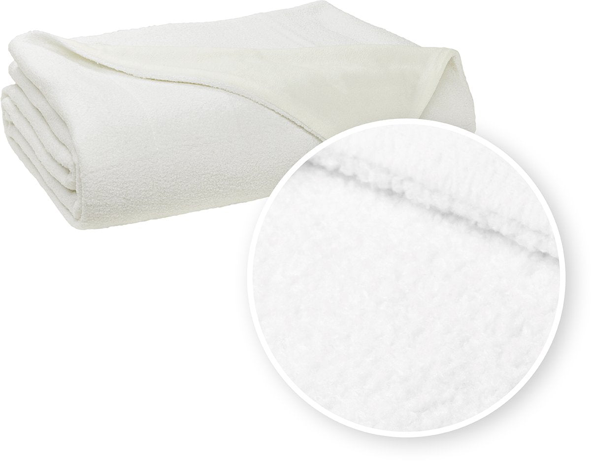 Meyco home bouclé sengetæppe - råhvidt