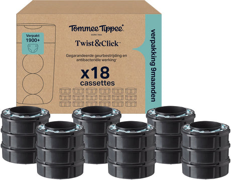 Tommee tippee twist click blespand refill - pakke med 18 styk - 18 x 10,5 m refill kassetter