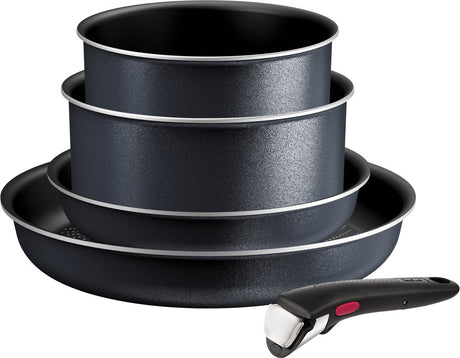 Tefal ingenio so light - pandesæt - 5-delt - induktion - stabelbar - aftagelige håndtag - pladsbesparende