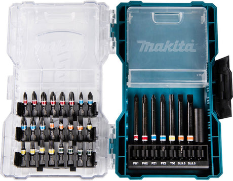 Makita tilbehør e-07076 | bit sæt | korte lange bits | 32 stk - e-07076