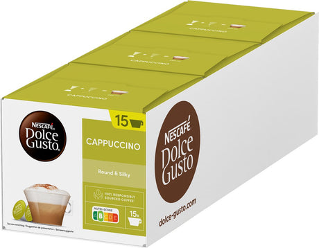 Nescafé dolce gusto kapsler cappuccino - 90 kaffekopper til 45 kopper kaffe