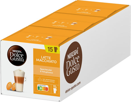Nescafé dolce gusto kapsler latte macchiato - 90 kaffekopper til 45 kopper kaffe