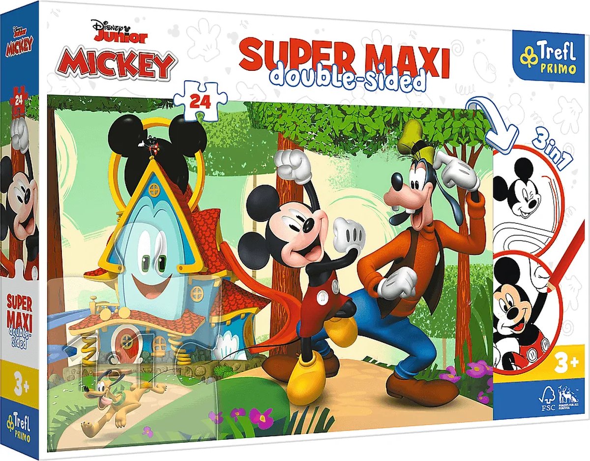 Trefl mickey mouse puslespil - 24 brikker - fra 3 år