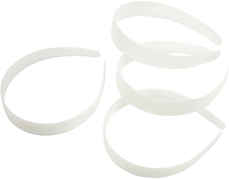 Creativ firma hårbånd, b: 25 mm, hvid, 5 stk 1 æske