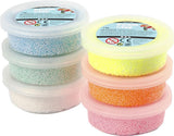 Foam clay ®, glitter, pastelfarver, 14 gr, 6 æske