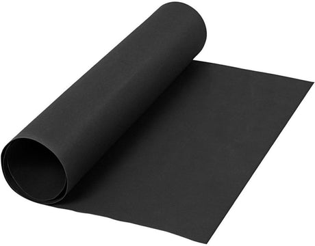 Creativ company imiteret læderpapir, b: 50 cm, ensfarvet, 350 gr, sort, 1 m 1 rulle