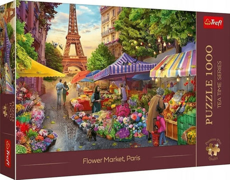 Trefl photo odyssey - puslespil - 1000 brikker - 68x48 cm - paris blomstermarked - premium plus kvalitet