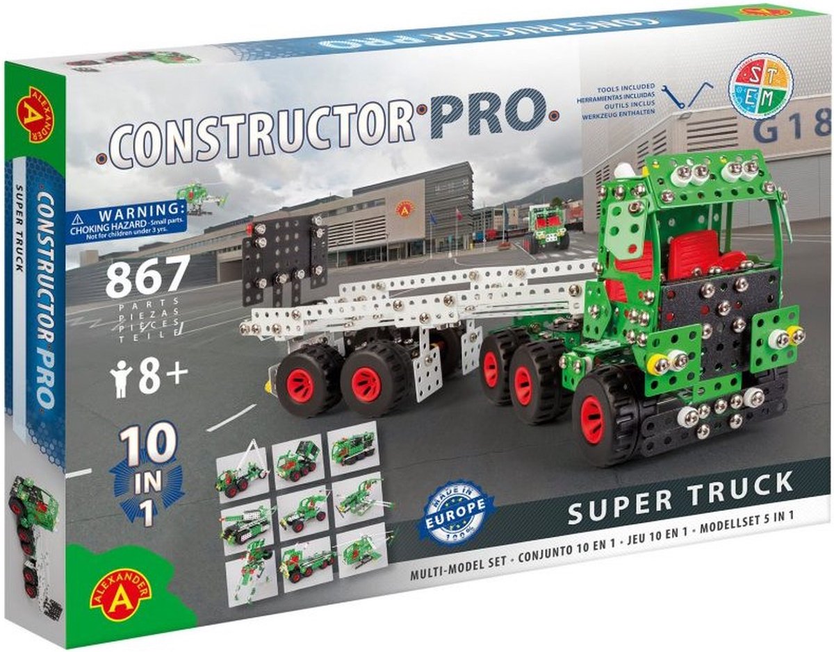 Alexander toys constructor pro - super lastbil (10i1) - 867 stk