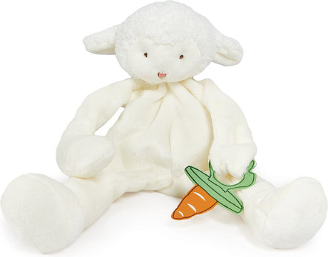 Bunnies by the Bay putteklud med sutteholder lam - sutteklud - ekstremt blød - Velcro lukning til sut - kan maskinvaskes - 25 cm - hvid