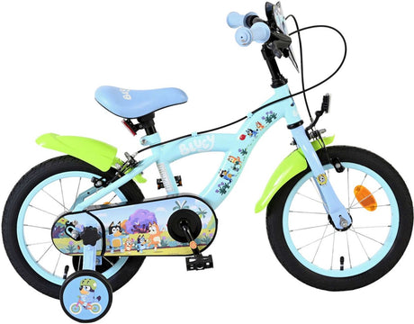 Bluey børnecykel - 14 tommer - lyseblå - to håndbremser