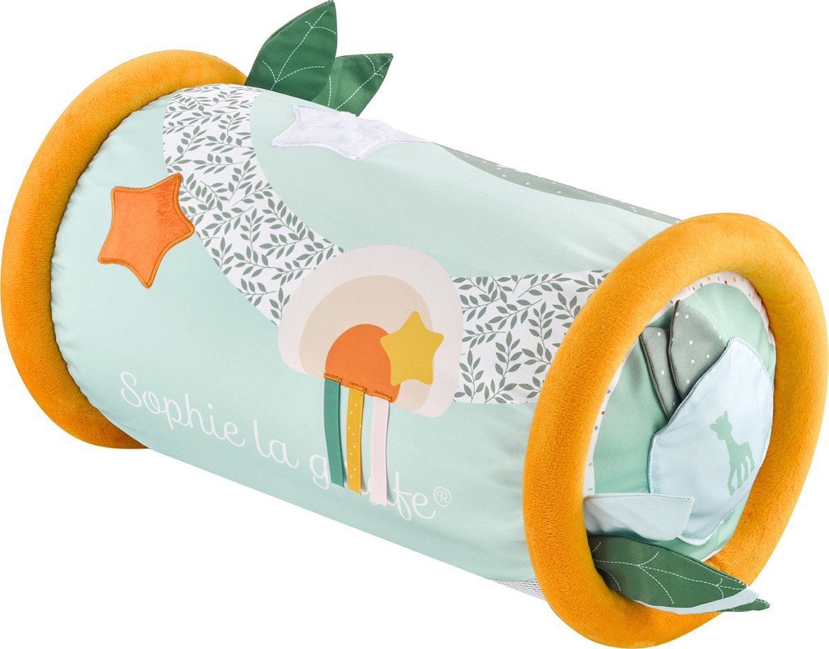 Sophie the giraffe rollin' play rolle - kravlerolle - babylegetøj - barselsgave - baby shower gave - fra 6 måneder - 42 x 24 x 24 cm - stofbetræk