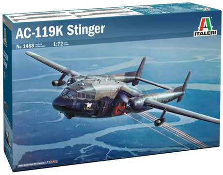 Italeri modelsæt fly - 1468 ac-119k stinger fly plastik - 1:72 - modelfremstilling