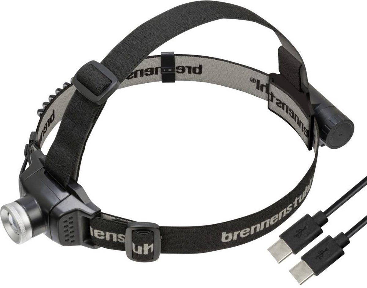 Brennerstuhl genopladelig LED-forlygte Luxpremium KL 251 AF-forlygte LED med udskifteligt genopladeligt batteri og rødt lys (250lm, IP44, op til 40 timers lys, 100m lysrækkevidde, inkl. USB-C-kabel)