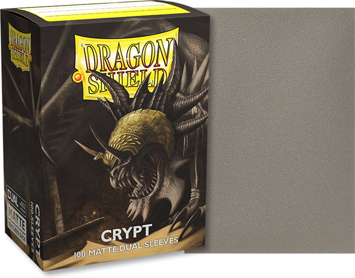 Asmodee dragon shield standard mat dobbelte ærmer - krypt neon (100 ærmer)