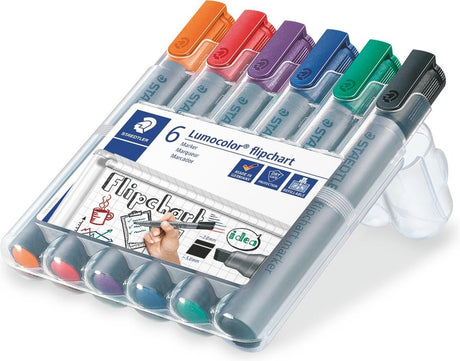 Staedtler lumocolor flipover markør mejselspids - æske 6 stk