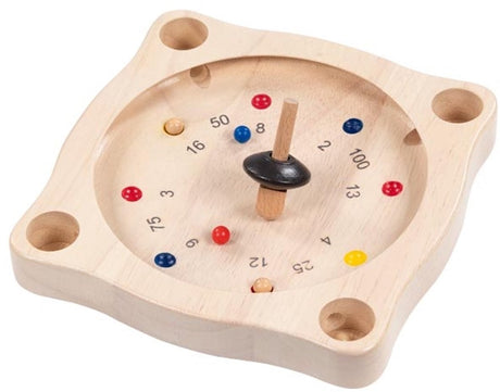 Goki roulette firkant 22x22cm, gummitræ, 6+