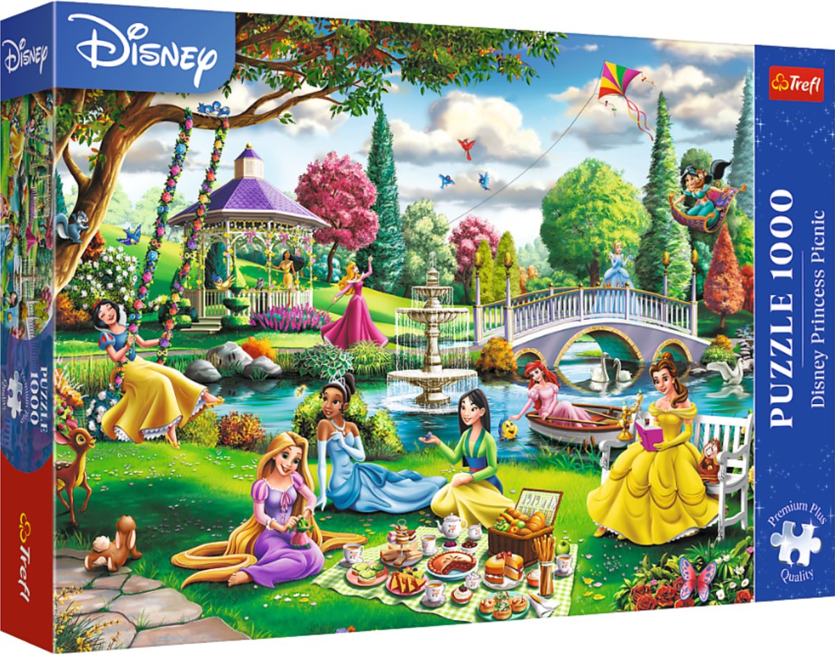 Trefl puslespil 1000 brikker Disney prinsesse picnic - premium plus fsc.
