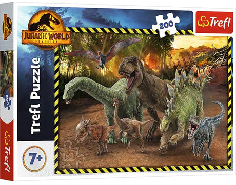 Trefl dinosaurer fra Jurassic Park universal jurassic world puslespil - 200 brikker - fra 6 år