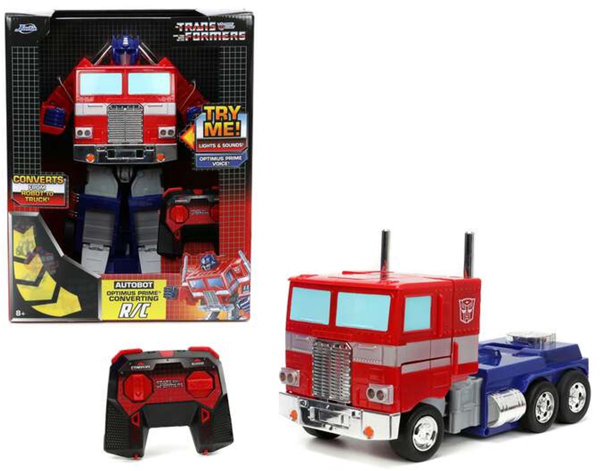 Jada legetøj - rc car optimus prime konvertering - transformer bil til robot - fjernbetjening