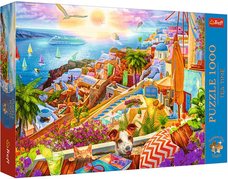 Trefl puslespil santorini 1000 brikker - premium plus kvalitet puslespil.