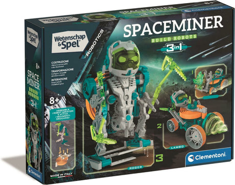 Clementoni videnskab og spil - space miner robotics 3i1 byggesæt