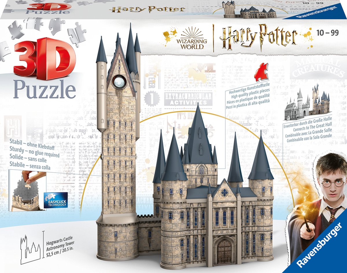 Ravensburger Hogwarts Castle Astronomy Tower - 3D-puslespil - 540 brikker