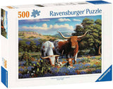 Ravensburger puslespil kærlige longhorns - puslespil - 500 brikker