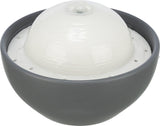 Trixie Vital Dome Drink Fountain Ceramic Gray White