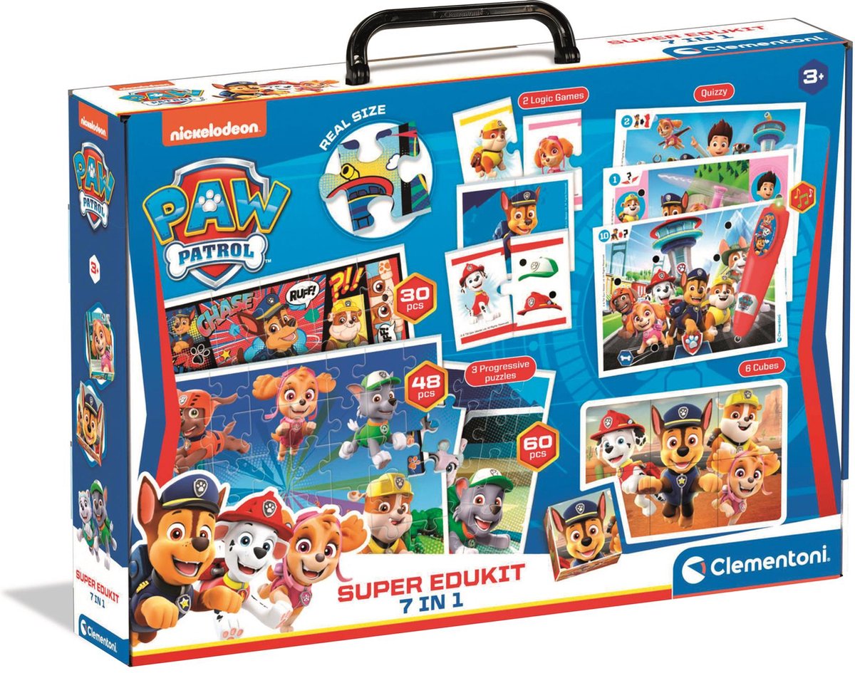Clementoni potepatrulje - super edukit - 7 spil i 1 - pædagogisk legetøj - talende pen - fra 3 år