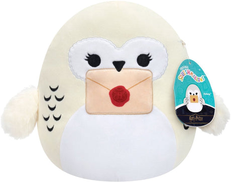 Jazwares squishmallows - harry potter - lille plys - hedwig holder bogstav - 20 cm plys