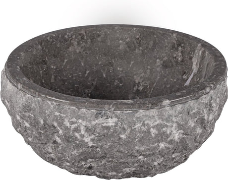 Differnz asti waskom - 38cm - gepolijst natuursteen - grijs