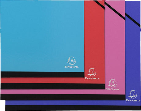 Exacompta 5x iderama tegnemappe med elastik - 28x38cm til b4 format - assorteret - 25529e