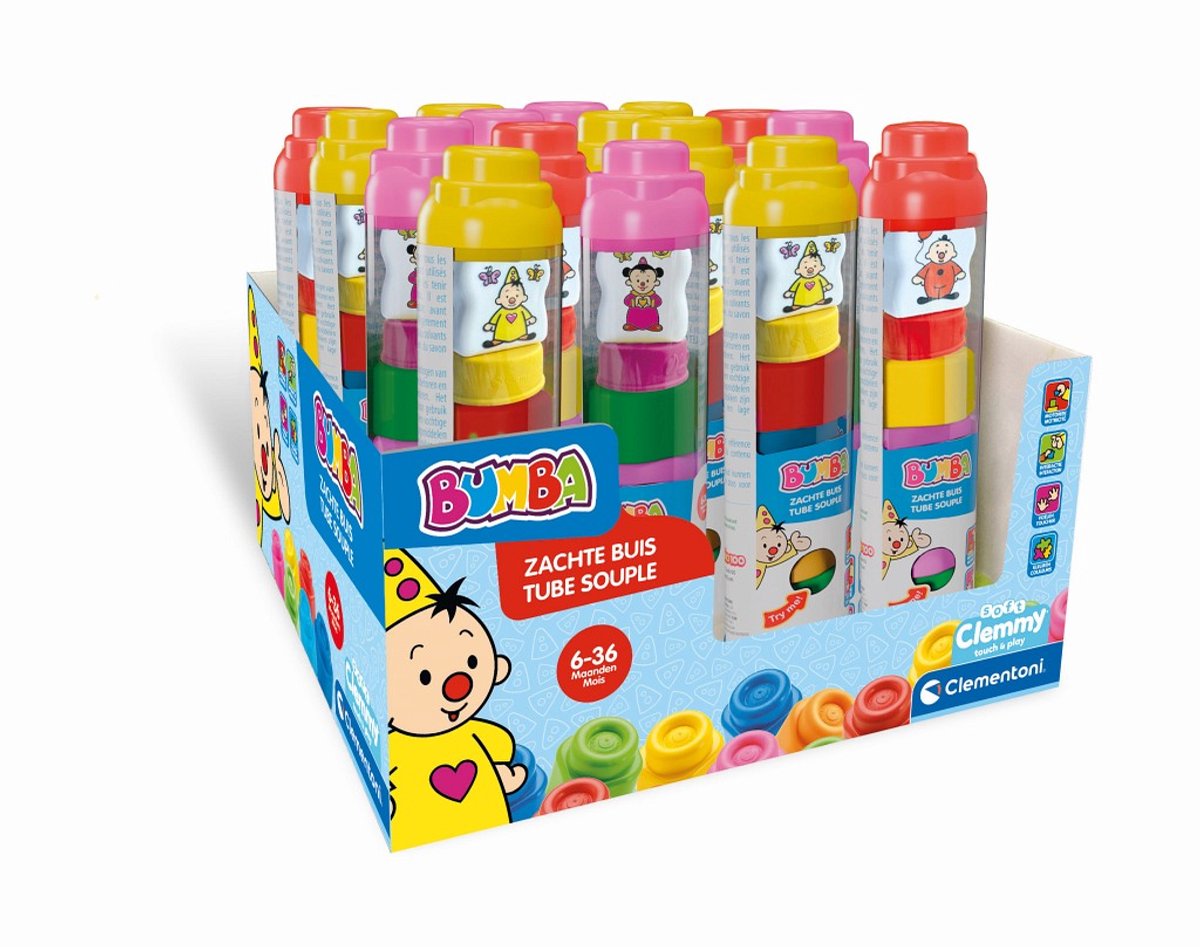 Clementoni - blød clemmy - bumba - tube med bløde blokke - fra 6 måneder