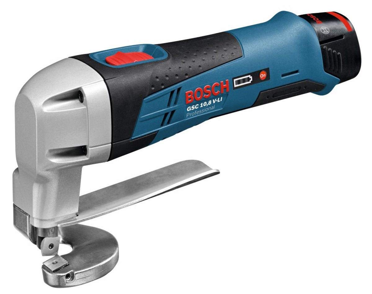 Bosch blå gsc 12v-13 | batteri pladesaks 12v i l-boxx (2x 2,0ah batteri + oplader) - 0601926108
