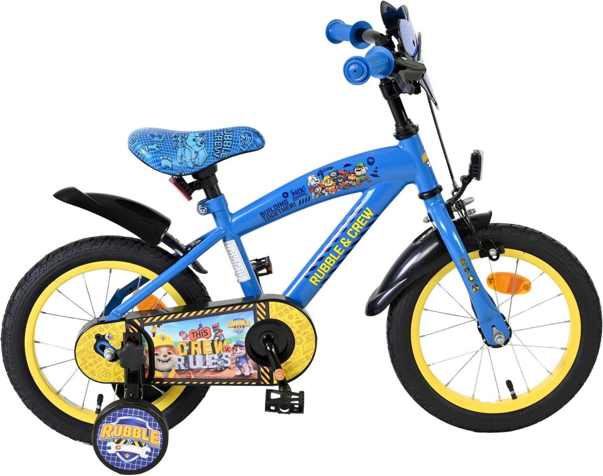 Volare potepatrulje - murbrokker - børnecykel - drenge - 14 tommer - blå