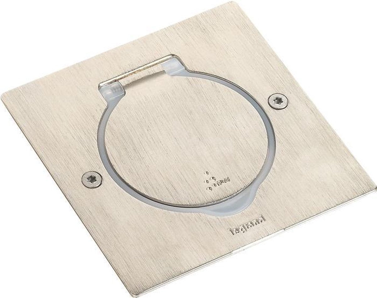Legrand - fatning schuko gulv 2p aluminium - sølv