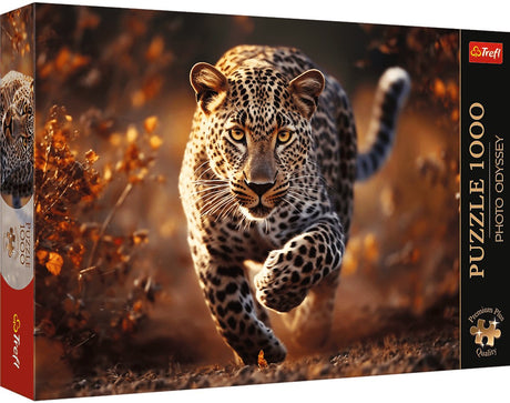 Trefl puslespil 1000 brikker - premium plus vild leopard fotopuslespil fsc.