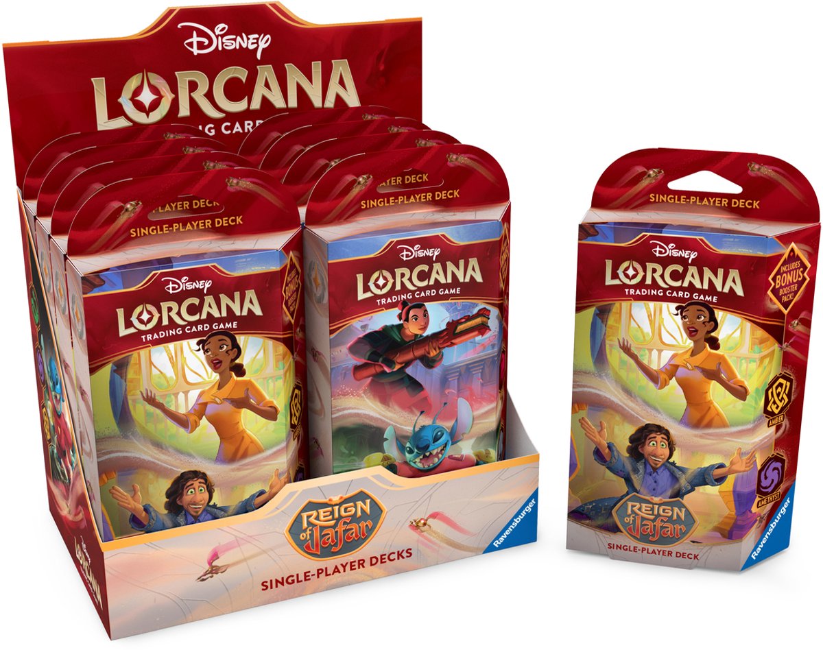 Disney Lorcana Ravensburger - startdæksdisplay (8x) - samlekortspil - fra 8 år