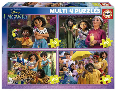 Educa - puslespil - disney encanto - 4 børnepuslespil á 50-150 brikker