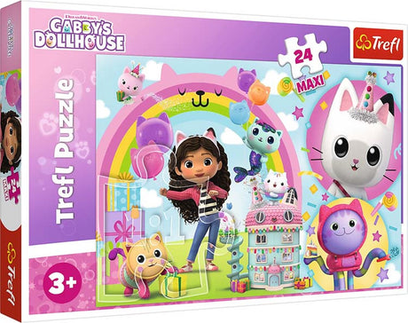Trefl happy gabby universal gabbys dukkehus 24 maxi brikker puslespil - 24 brikker - fra 3 år