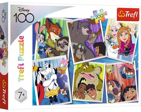 Trefl puslespil - Disney helte 200 brikker - Disney 100 års jubilæum.