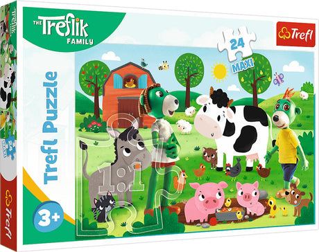 Trefl puslespil - i familiegård 24 maxi stykker pap.