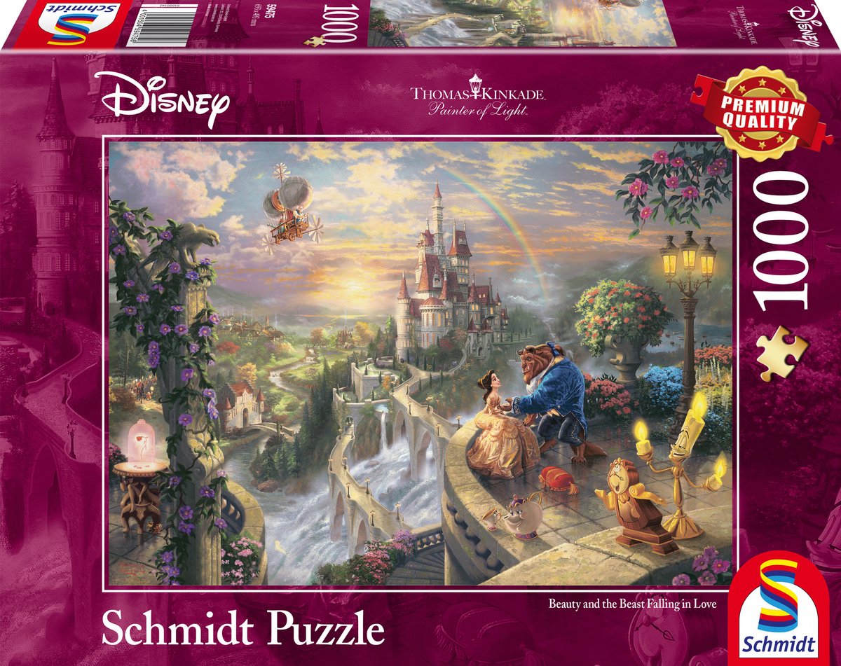 Schmidt Disney puslespil skønhed og udyret 1000 brikker puslespil.