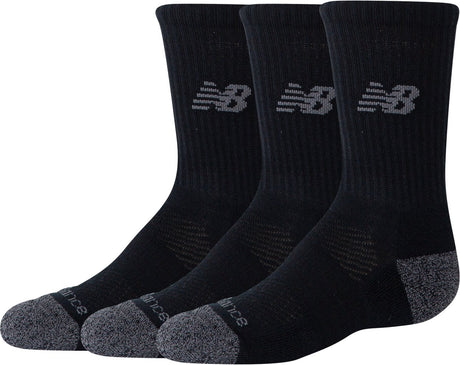 New balance unge aktive besætningsstrømper 3-pak unisex sportsstrømper - sorte