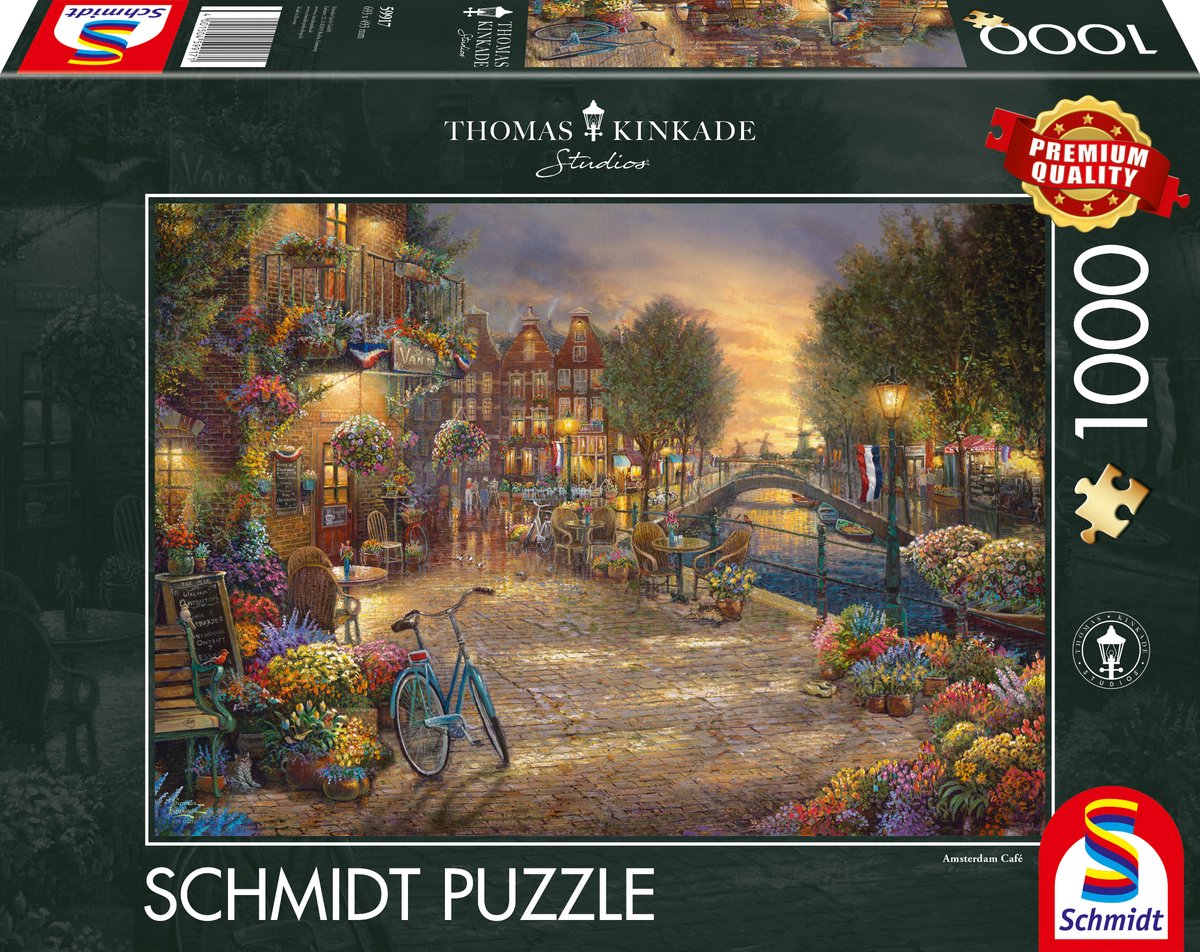 Schmidt puslespilskanal i Amsterdam - 1000 brikker - thomas kinkade - 59917