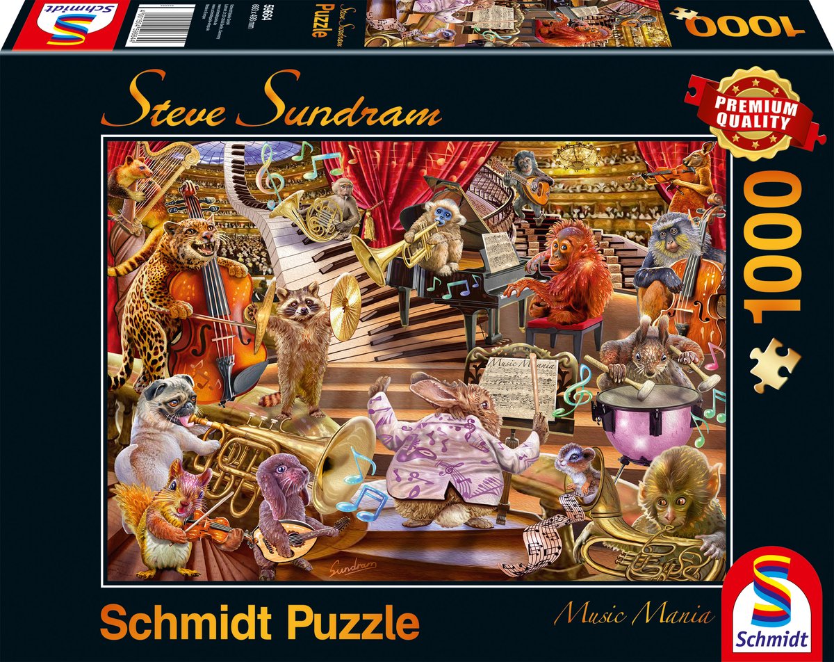 Schmidt musikmani, 1000 brikker - puslespil - 12+