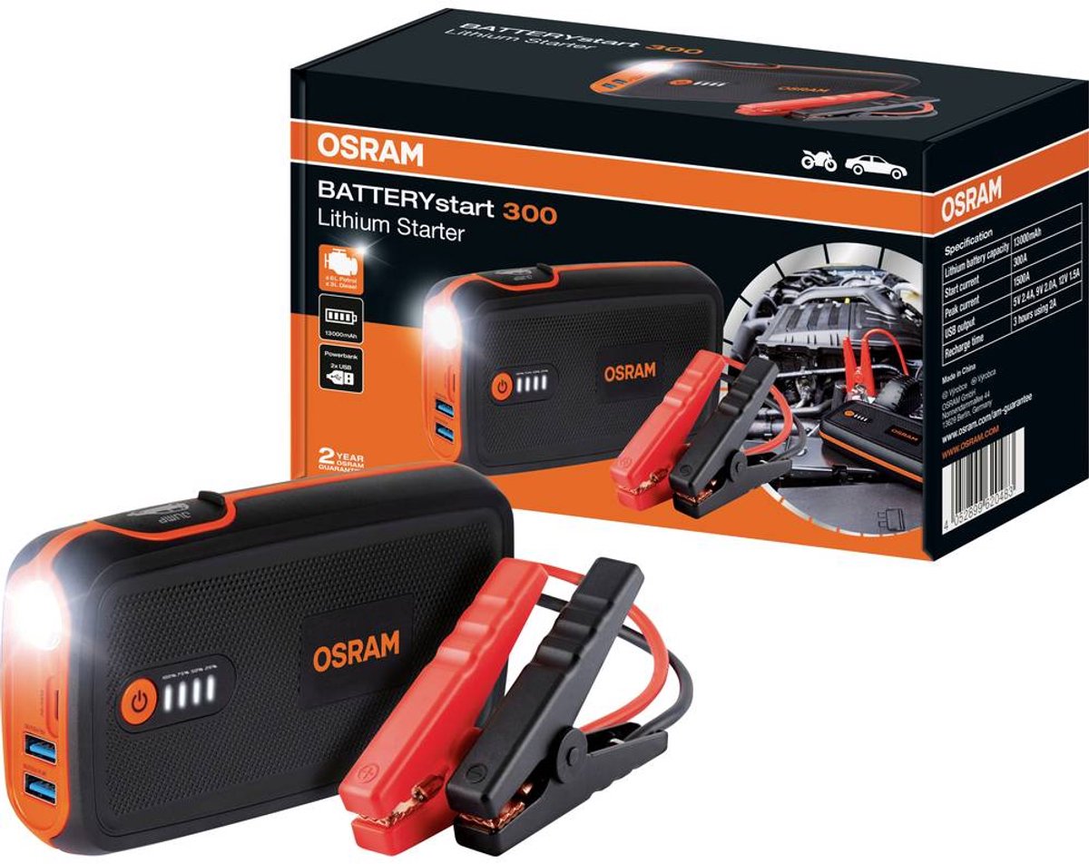 Tcp batteri starter 300a 2x USB kontakt