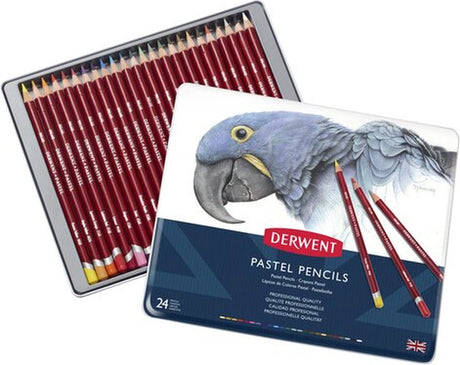 Derwent pastelblyanter - sortiment i blik - 4mm - 24 stk